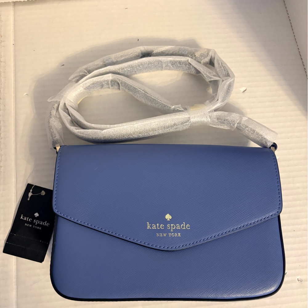 NWT Kate Spade Blue Envelope Crossbody Bag